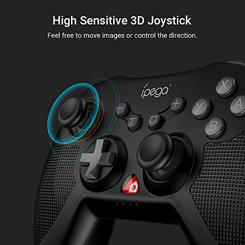 KKmoon PG-SW020 Controlador de jogo sem fio de seis eixos para gamepad com Dual Shock Motors Joystic