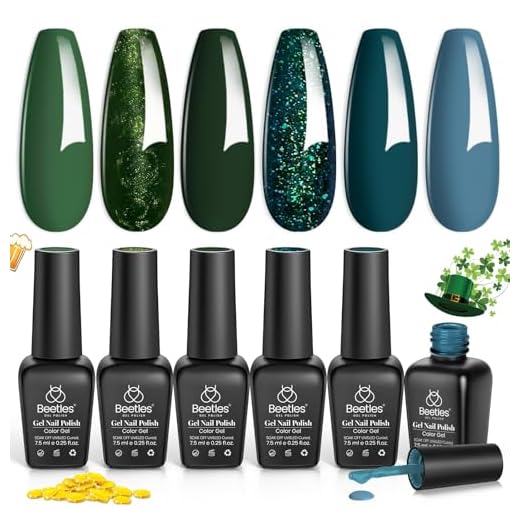 beetles Gel Polish Conjunto De Esmaltes Em Verde Beetles, 6 Cores, Floresta Escura, Imersão, Lâmpada Led Uv, Kit Para Manicure Faça Você Mesmo, Salão Beleza