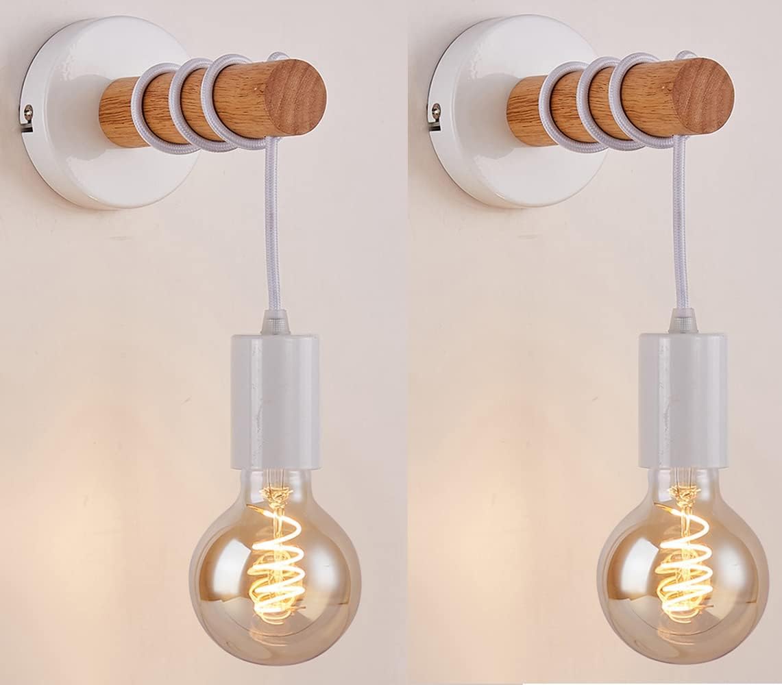 SMCCYYSD Wall Sconce Lighting Fixture,2 Pack,Black Industrial Bedroom Bedside Lamp Bathroom Vanity Mirror Fixtures, Pendant Light