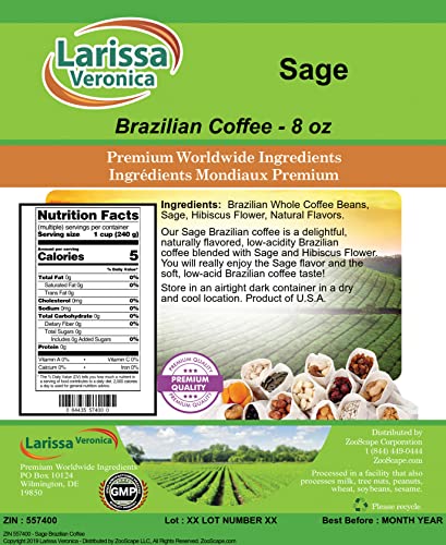 Sage Brazilian Coffee (8 oz, granos enteros) miniatura 2