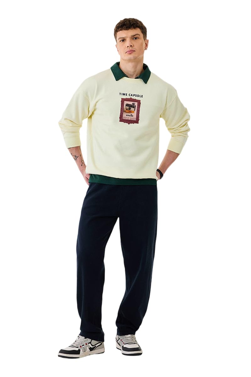 snitch Men's Sweatshirt | Regular Fit Graphic Print Pullover with Crew Neck & Full Sleeves | Soft Cotton Blend Stylish Men's Sweatshirt for Casual Wear-picture-18