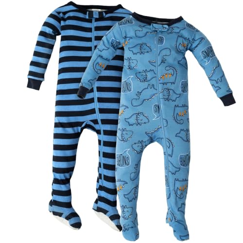 Image of Gerber Baby Boys 2-Pack Footed Pajamas