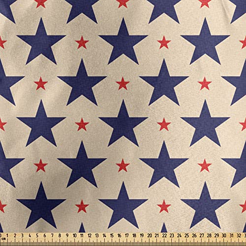 Premium Patriotic Satin Fabric by the Yard - American Flag Inspired Grunge Design for Home Decor and Crafting - 1 Yard of Soft, Durable Material in Navy Blue, Beige, and Red 3 Premium Patriotic Satin Fabric by the Yard - American Flag Inspired Grunge Design for Home Decor and Crafting - 1 Yard of Soft, Durable Material in Navy Blue, Beige, and Red - Image 2