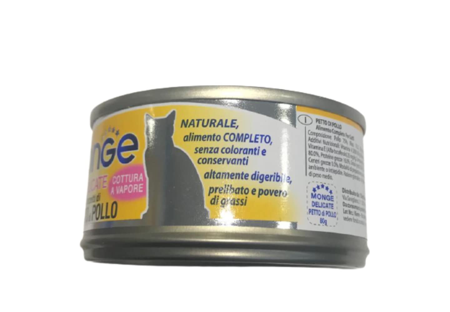 Monge delikatne naturalne superpremium jakość Kawałki kurczaka dla kotów, gotowanie na parze. Opakowanie 24 pudełka (80 gr. jeden). Naturalne, pełne jedzenie, bez barwników i konserwantów