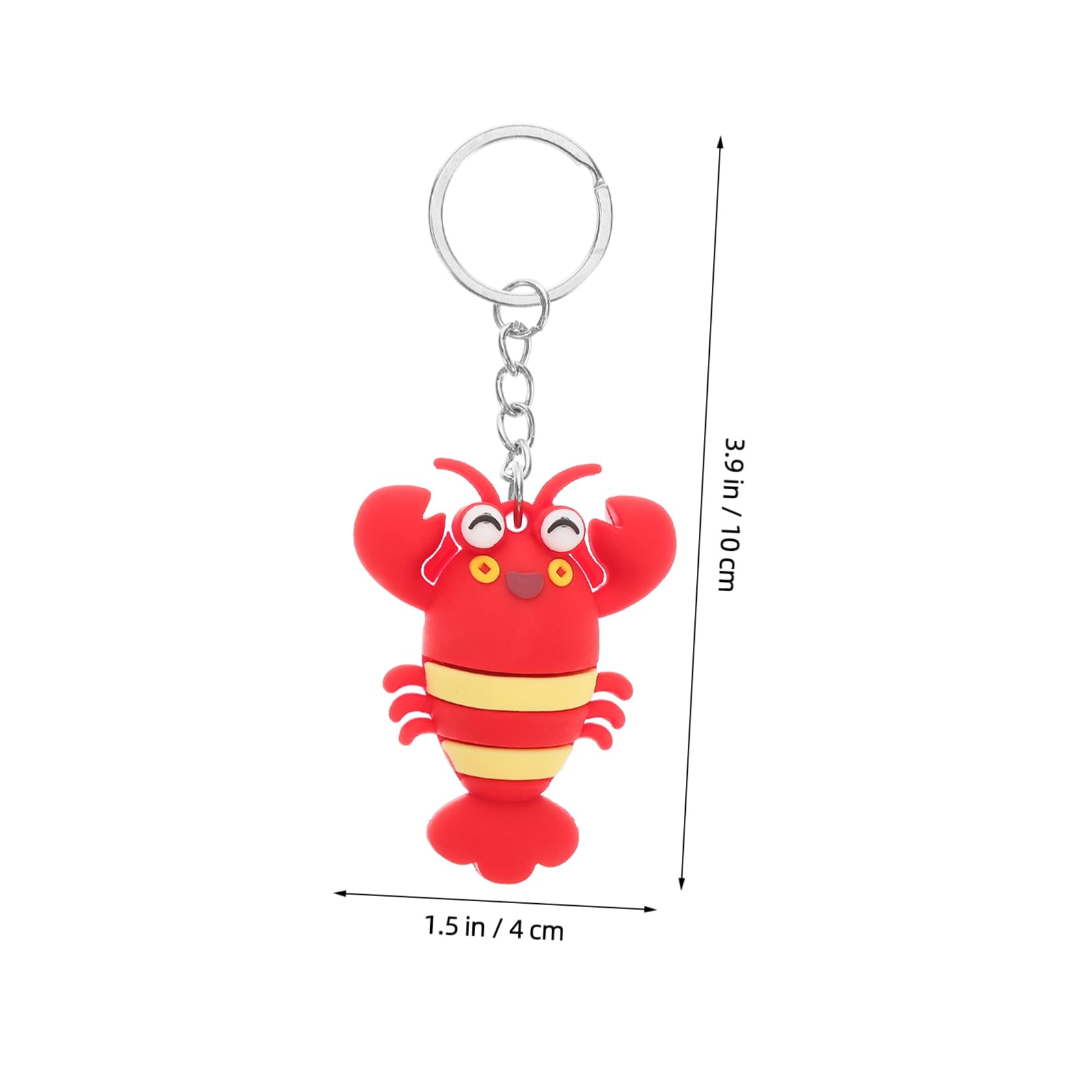 FAVOMOTO 10pcs Trendy Lobster Keychains Realistic Sea Animal Design for Boys and Gifting