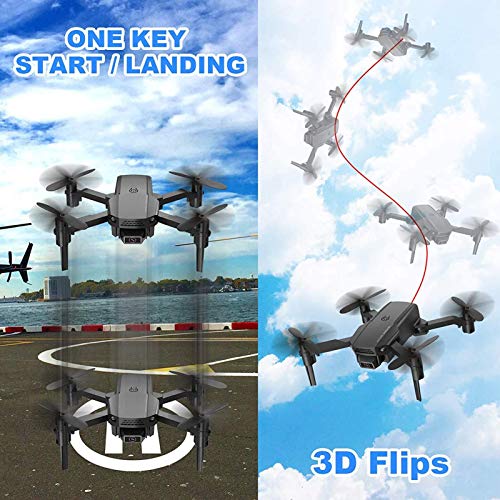 GAOFQ Faltbare Mini Drohne mit 4K HD Kamera für Kinder Erwachsene WiFi FPV RC Quadcopter mit Flugbahn, 3D Flips… – Bild 6
