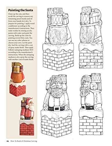 How-To Book of Christmas Carving: 32 Projects to Whittle, Carve & Paint (Fox Chapel Publishing) Best-Of Projects from Woodcarving Illustrated - Santas, Reindeer, Snowmen, Elves, Penguins, and More - Image 6