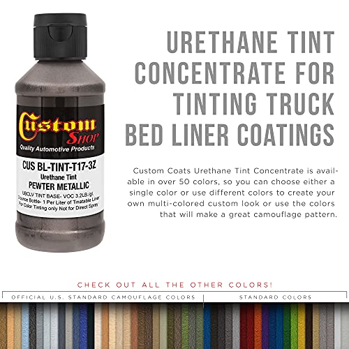 Image of Custom Coat 3 Ounce, Pewter Metallic, Bed Liner Tint Concentrate