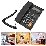 BAZPUR-MART-Phone-System-Fixed-LCD-Display-Corded-Phone-with-9-Kinds-of-Ringtone-for-DTMFFSK-Double-System-for-Office