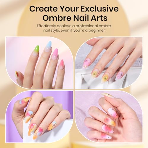 Image of Beetles 150Pcs Soft Nail Sponges for Ombre, White Nail Sponge with Grabbing Pen, Blooming Nails Art Brushes, Gradient Manicure DIY Tools, Professional Accessories Supplies for Home and Salon Use