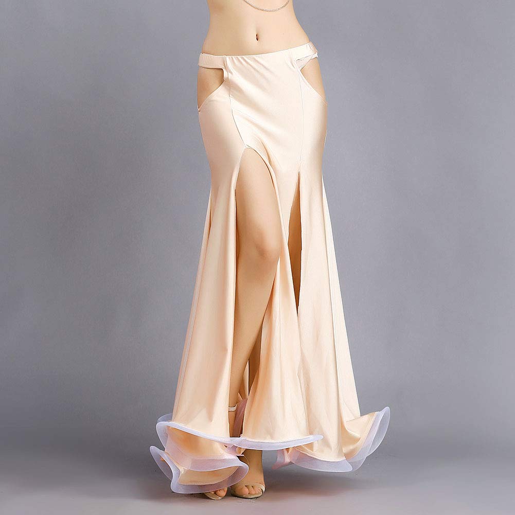 ROYAL SMEELA Slim Sexy Gonna di Danza del Ventre Fessura Svuotare Gonne da Ballo Costume Danza del Ventre Abbigliamento Donna Maxi Gonna a Sirena Abiti Danza del Ventre Gonna danzatrice del Ventre