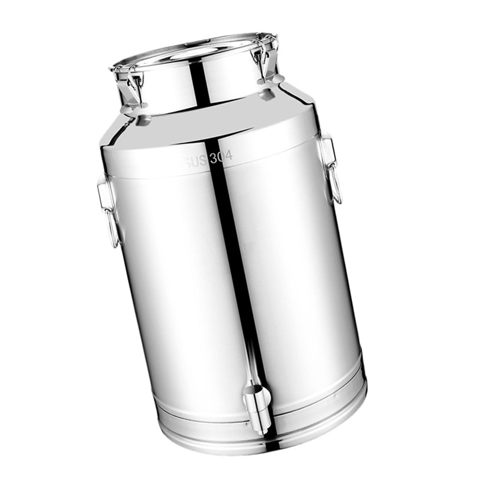Cazstyk Multicolor 5L 304 Metal Milk Container With Tap Rustless Oil Dispenser For Oil And Juices Storage Sturdy And Leak Resistant Permanent Liquid Storage Vessel