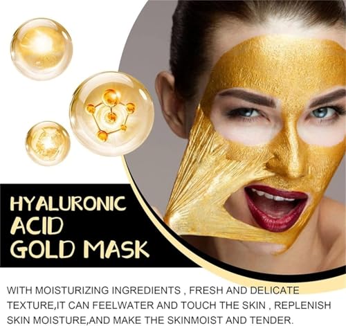 Image of Retinol Gold Face Mask for Glowing Skin - Snake Venom Peptide Peel Off Mask, Supports Hydration & Smooth Appearance, Deep Pore Cleansing Facial Mask for Men & Women 100ml (Peel-Off Face Mask)