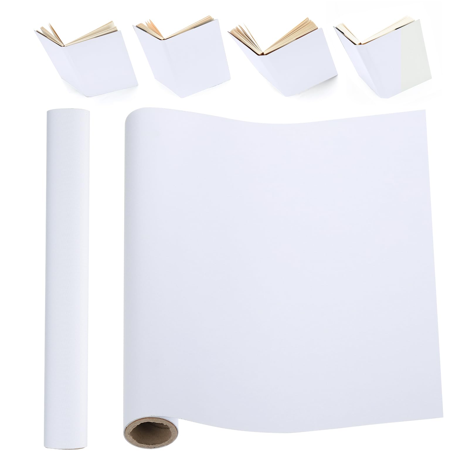 PATIKIL 40"x16" Bookbinding Cloth, Linen Book Cover Bookbinding Repair Cloth Book Binding Cloth for Bookbinding Book Arts Sewing DIY Craft, White