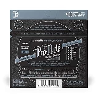 D’Addario EJ45FF Pro Arte Dynacore Basses Corde de guitare classique Tensions normale Carbone - Les Beatles, Paul McCartney, John Lennon, RIngo Starr, George Harrison D'Addario EJ45FF Pro Arte Dynacore Basses Corde de guitare classique Tensions normale Carbone – Image 3