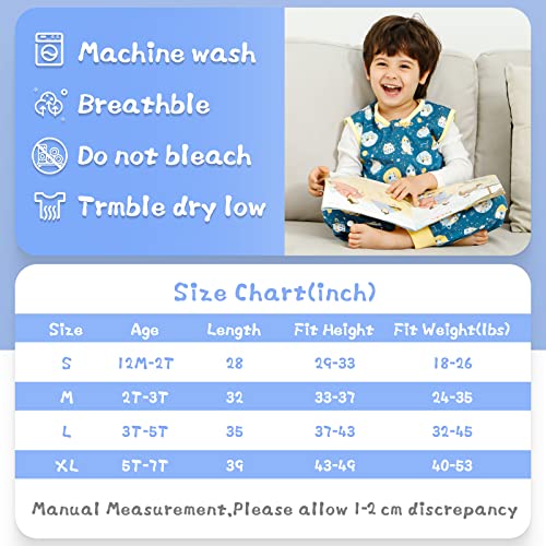 Image of WONDAY Toddler Sleep Sack with Feet, 0.5 Tog Sleeping Sacks for Walking with Legs 12-18 Months 2T 3T 4T 5T (Cat, 3T-5T)