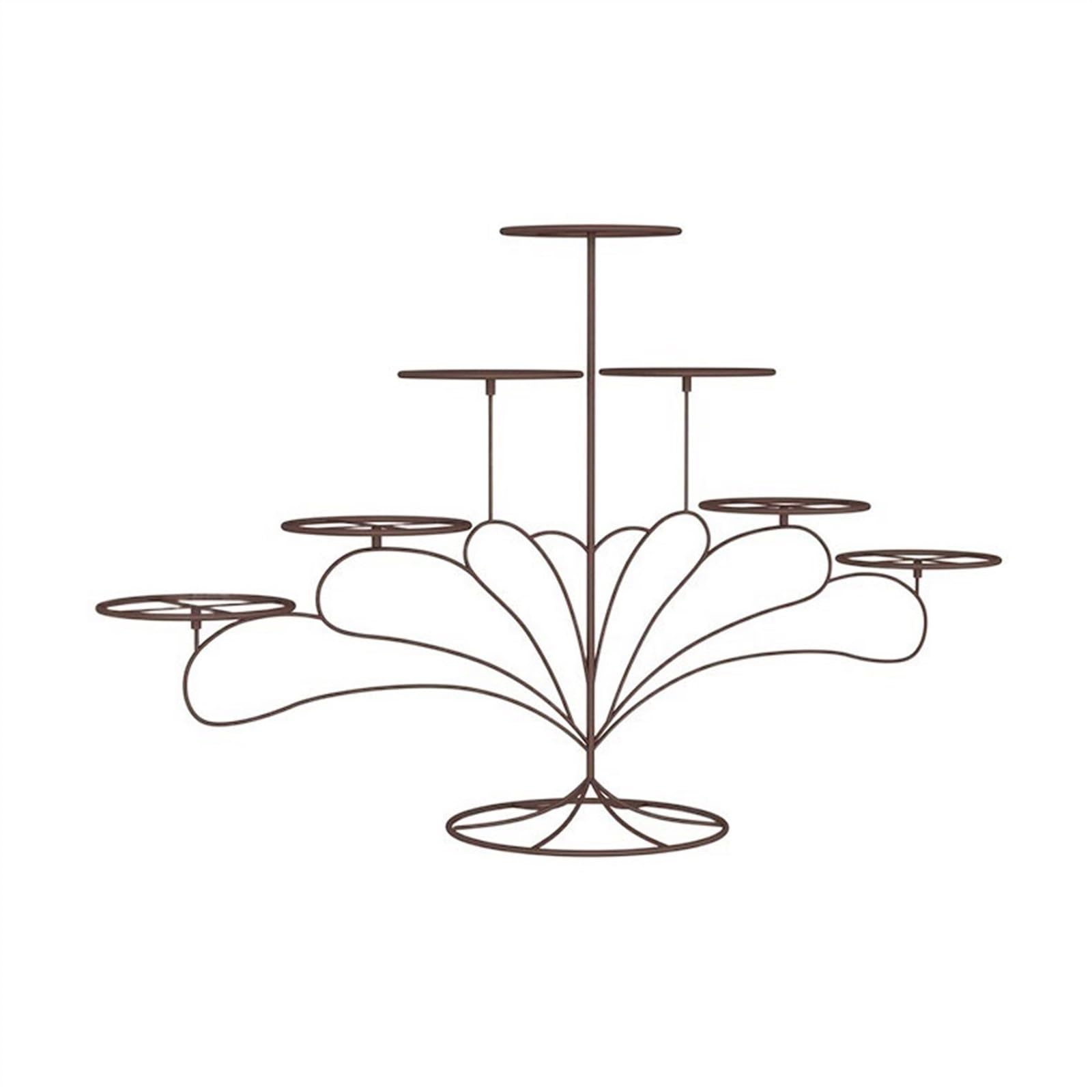 Bx9rE7tK3g Cake Stand Seven Layer Large Capacity Cake Rack Multiple Dessert Display Wedding Party Decoration and Placement Table Cake Display Stand(Bruin)