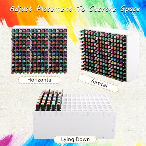 Rangement pour 180 marqueurs et crayons blanc facile à assembler