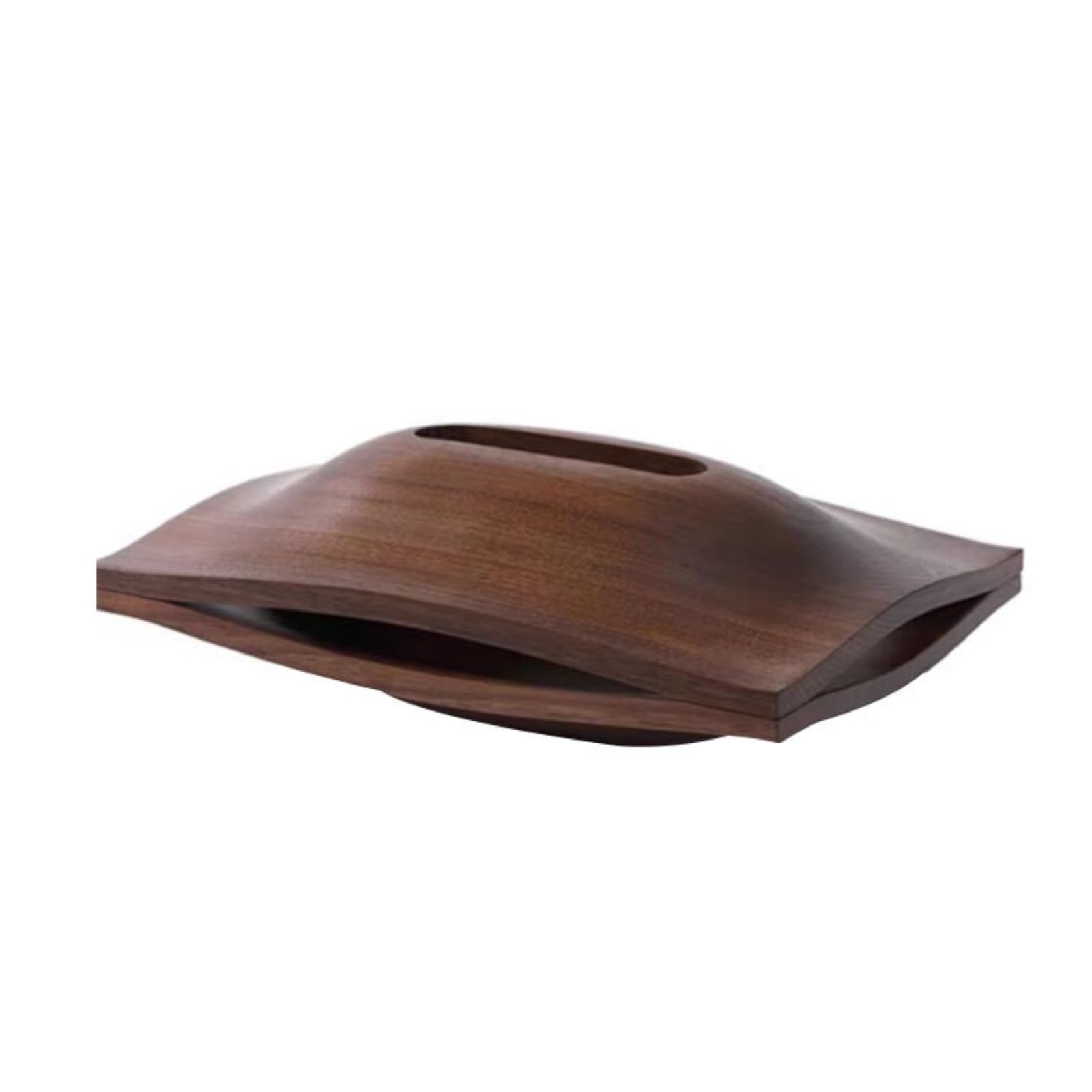 Baoblaze Porta Fazzoletti di Carta Porta Fazzoletti Scatola Dispenser Contenitore Rettangolare Estetica Calda Spigoli Arrotondati Materiale Composito Adatto, Walnut Wood Grain
