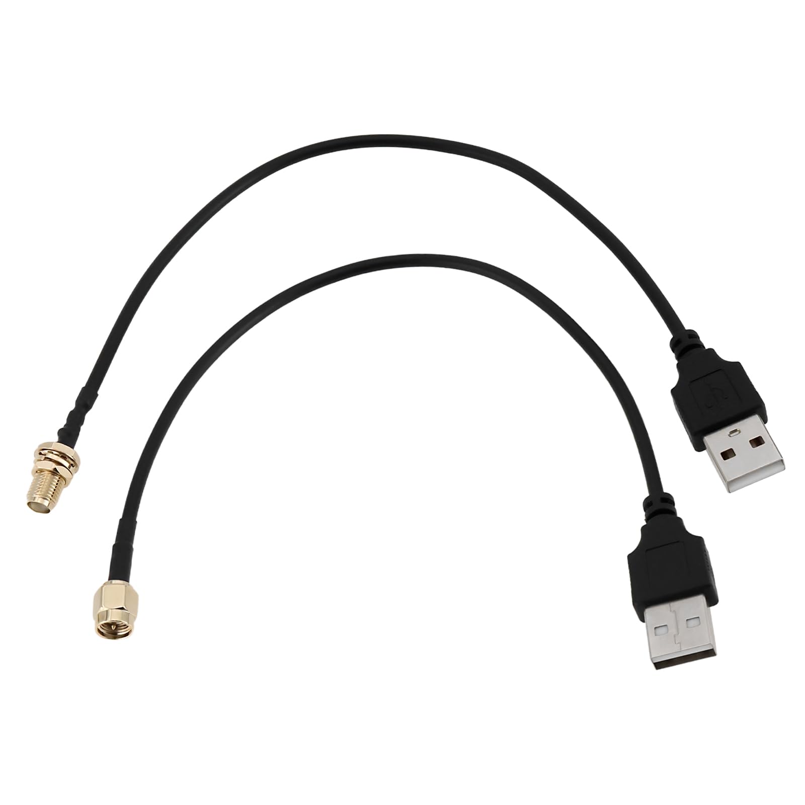 Micro Traders 2PCS SMA Male/Female to USB Coaxial Cable Connector RG174 Connector Adapter Length 20cm for Electronic Equipment Debugging Signal Transmission Wireless Equipment