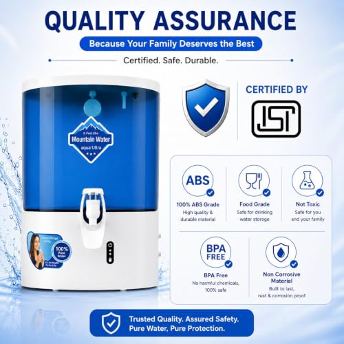 Image of AQUAULTRA Dolphin 7 Stage RO+UV+UF Copper+Zinc+Alkaline Water Purifier for Home | 9L Transparent Tank | ISI Certified R O Water Purifier Filter