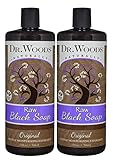 Dr. Woods Natural Raw African Black Moisturizing Liquid Castile Soap, 32 Ounce (Pack of 2)