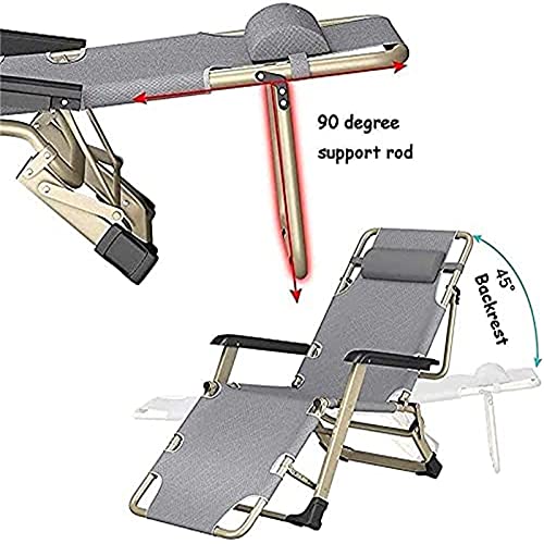 Chaise allongée réglable avec coussin coton et structure robuste - 3
