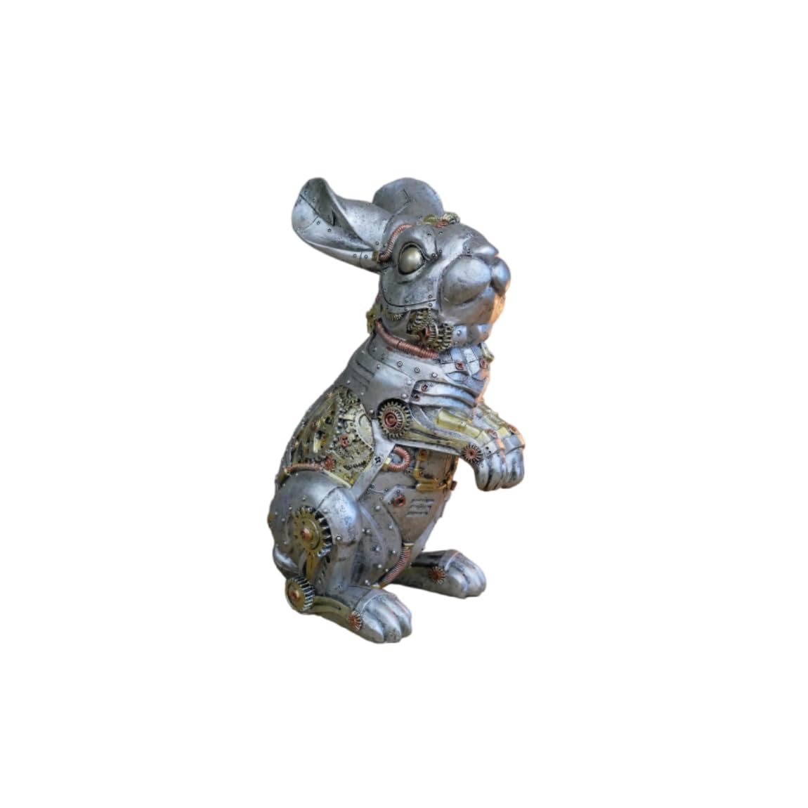 Gifts Direct 2 U Steampunk Rabbit Decoration Vintage Silver Ornament Mechanical Pet Hare Figurine