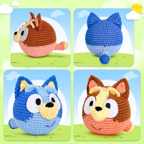 Image of Acehochen Crochet Kit for Beginners, Beginner Crochet Kit for Adults with Step-by-Step Video Tutorials, Crochet Animal Kits Knitting Supplies (2 Pack)