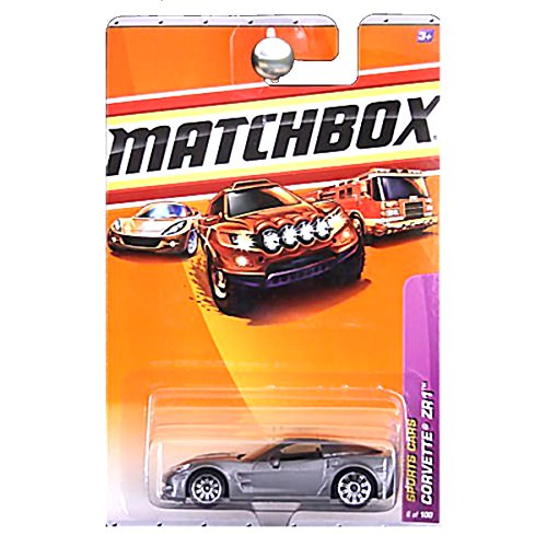 Matchbox 2010 Chevrolet Corvette ZR1 Plata Gris miniatura 1
