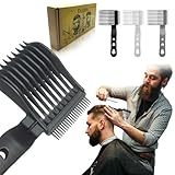 3Pcs (Black/White/Gray)Fade Comb, Gradient Comb Tools Compatible with All Hair Clippers Barber Accessories Gradient Combs for Men, DLIOJHL Professional Haircutting Combs for Barber, Salon or Home Use