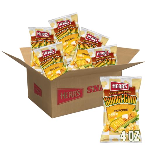 Herr’s Popcorn, Fire Roasted Sweet Corn Flavor, 4 Ounce (Pack of 5 Bags) – Popcorn with Sweet and Smoky Corn Flavor – Perfect for sharing with friends