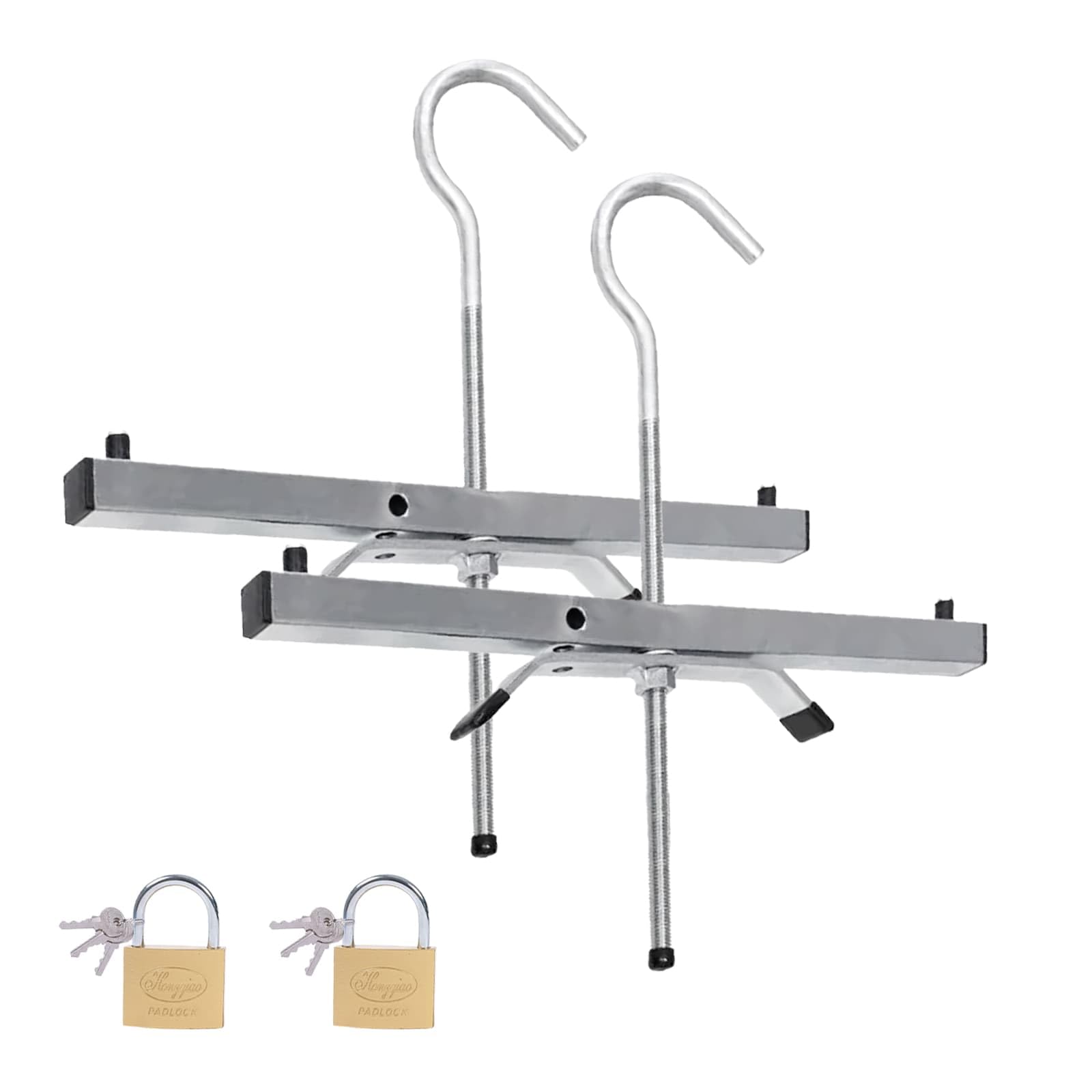 2 Pcs Ladder Roof Rack Clamps, 43 * 39.5 * 22cm Roof Rack Clamp Lock