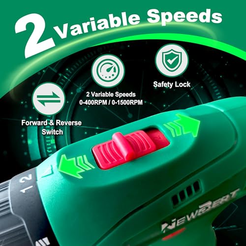 Image of 12V Cordless Drill Set with 2 Batteries for Home DIY