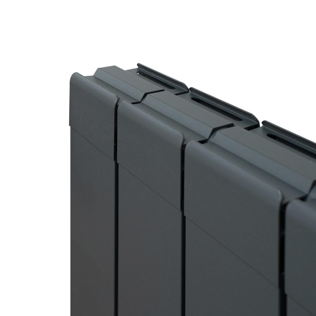 Radiatore di Design in Alluminio 1800mm x 315mm Verticale Doppio Pannello Piatto A Colonna Termosifone Moderno Leggero Grigio Antracite Spazzola Kit di Fissaggio Staffe Inclusi