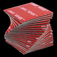 20 Stück Doppelseitiges Klebeband Extra Stark, Doppelklebeband Extra Stark Wasserdichtes,Doppelseitige Klebepads Quadratisch,für Auto, Wohn, Bürodekor, Küche, 30mmx30mm