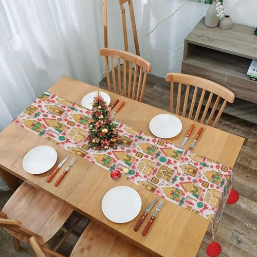 Chemin de table antidérapant avec pompons pour protéger et décorer votre table - 8