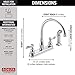 Delta Faucet Windemere 2-Handle Kitchen Sink Faucet with Side Sprayer Chrome Kitchen Faucet, Kitchen Sink Faucet 3-Hole, Chrome 21996LF