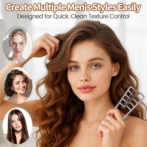 Peine texturizador pack de 2 diseño voluminoso gris miniatura 2