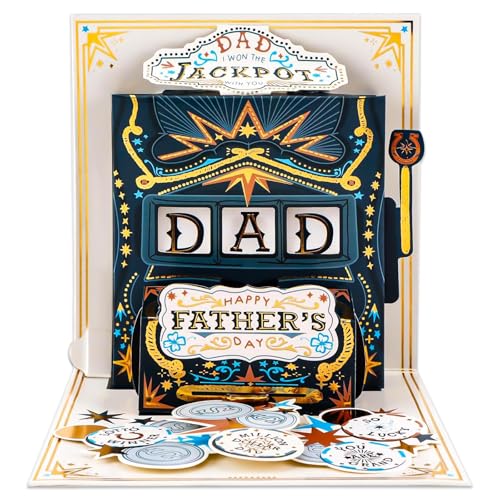 FLYAB Fathers Day Pop Up Card - 3D Happy Father's Day Gifts Funny Greeting Card for Dad Gifts from Daughter Son Present for Husband Grandpa from Wife Grandkids