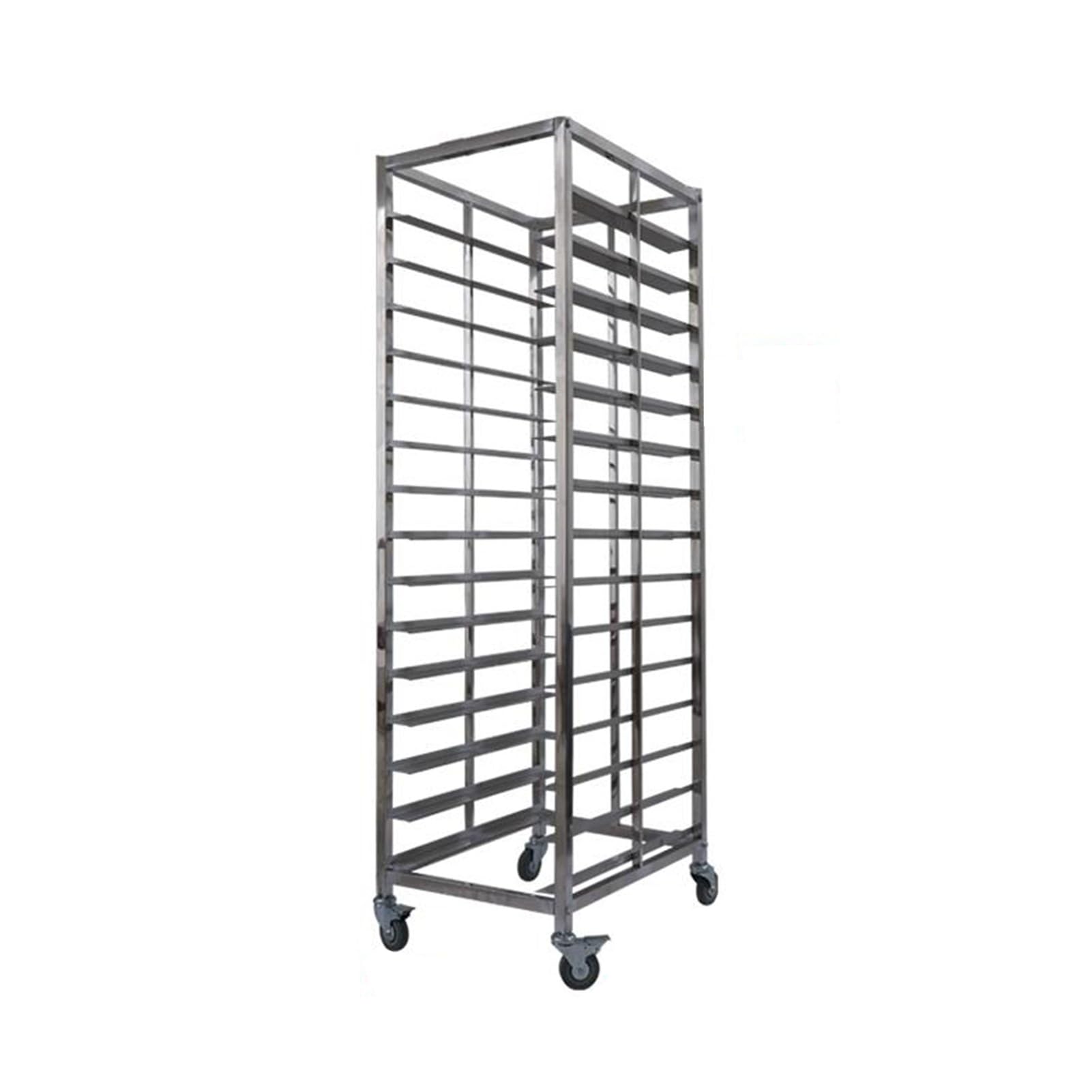 Scaffale mobile per padelle a 15 ripiani, resistente, per panetteria e stendibiancheria, per ristoranti, pizzerie e cucine, ideale per cottura e conservazione degli alimenti