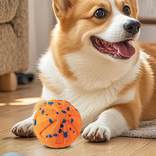 Hundeball Hundeball- elektrisches bewegliches Spielzeug, waschbares Springen, vibrierender Apportier- Trainingsbegleiter, energiefreisetzendes Kauspielzubehör | mit Platzierung für aggressiv-3