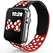 OTTARTAKS Band Compatible with Apple Watch Band 38mm 40mm 41mm Girls Women, Cute Cartoon Mouse Bow-knot Silicone Watch Bands for Series 8 7 6 5 4 SE 3 2 1