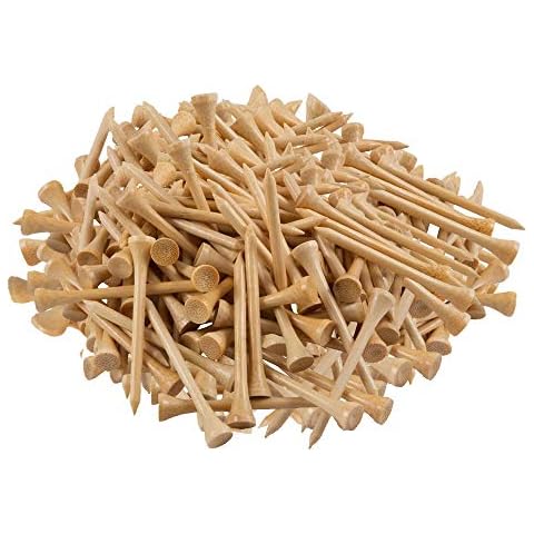 KLLsmDesign Professional Bamboo Golf Tees for Training, 2-3/4 Inch Length,0.2" Diameter,Bamboo Golf Tees Stronger Than Wood Tees, Tall Golf Tees Bulk Reduce Side Spin and Friction (1000 Bulk Bag) Cover