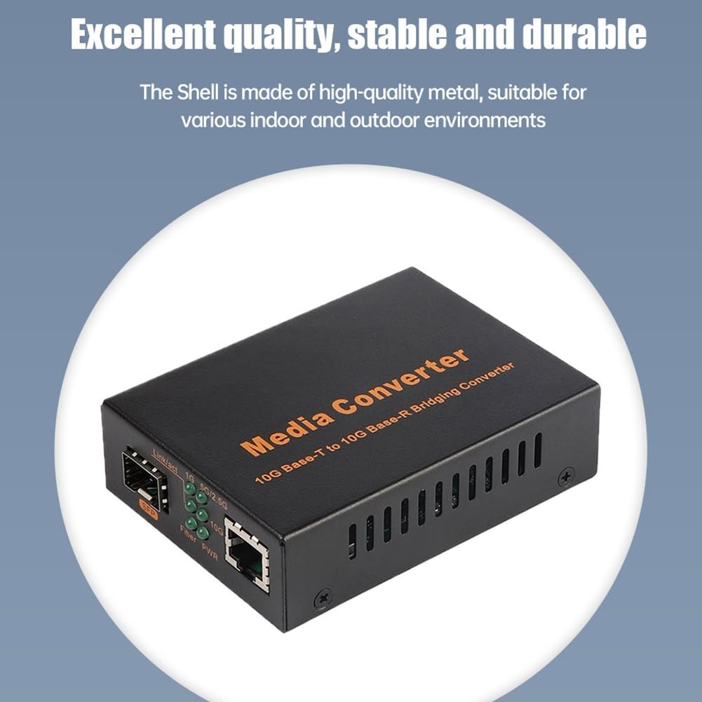 Convertisseur de Média Fibre Optique 1,25G/10G Émetteur-Récepteur à Fente SFP Ethernet Conversor à Fibre Emplacement SFP+ Prise UE