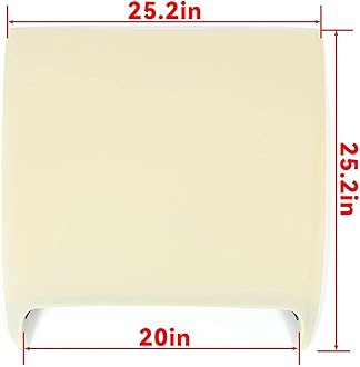 HECASA Unpainted Universal 25"×25” Hood Scoop Kit Compatible with Dodge RAM 1500 2500 3500 SRT Style Chevy Trailblazer Ford Mustang Silverado Charger Tundra Require Painting