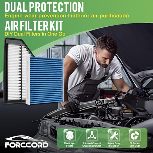 Image of Cabin & Engine Air Filter Fit for Honda Odyssey 2011-2017 3.5L Activated Carbon Cabin Filter Replace#CF10134 CA11042 Car Accessories