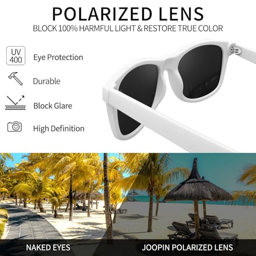 Image of Joopin Square Sunglasses Polarized UV400 Designer Sun Glasses Men Women | Oversized, Plastic Frame, Retro, Vintage, Unisex, Trendy Shades for Driving, Party, Fishing, Business, Costume