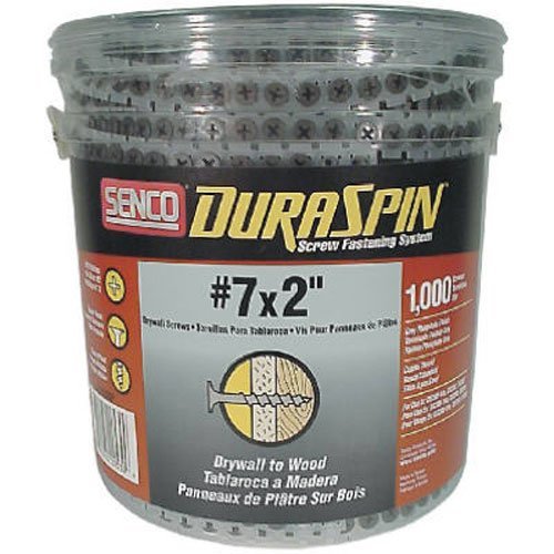 Senco 07A200P Duraspin#7 by 2" Drywall to Wood Collated Screw (1, 000per Box)