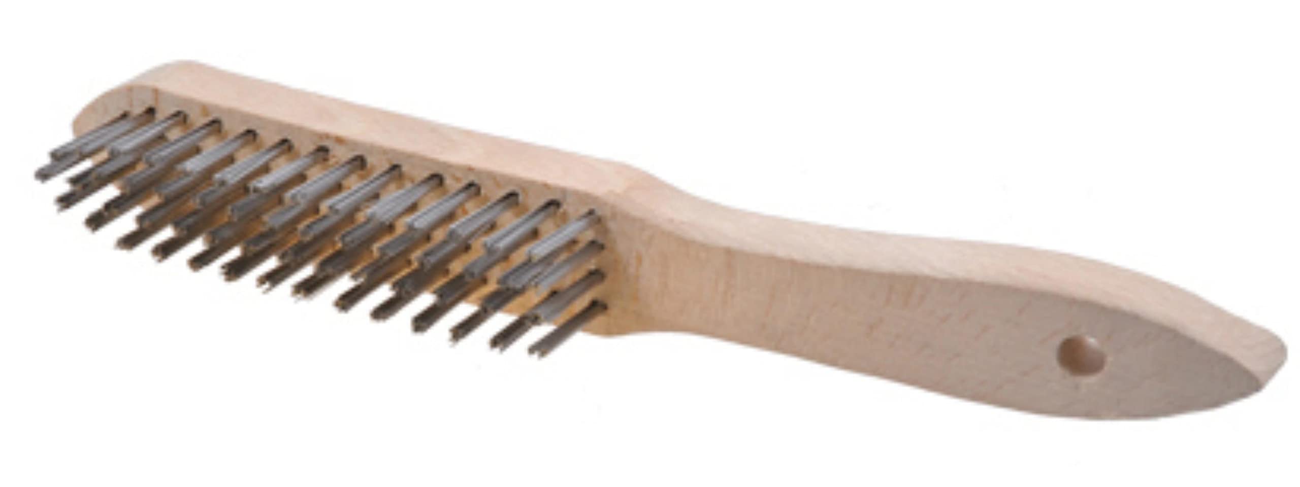 Osborn 0041152134 - Cepillo manual con 4 hileras de acero recto y cuerpo de madera tipo soldador filamento Ø 0.35 mm